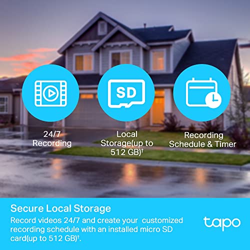 Tapo 1080p Full HD Outdoor Pan/Tilt Security Wi-Fi Camera, 360° Smart Person/Motion Detection, IP65 Weatherproof, Night Vision, Cloud &SD Card Storage, Works with Alexa&Google Home (TC40)