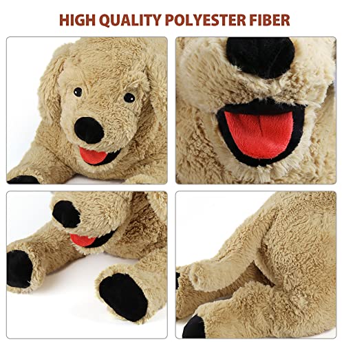 LotFancy Dog Stuffed Animals Plush 68 cm, Soft Cuddly Golden Retriever Plush Toys, Large Stuffed Dog, Puppy Dog Stuffed Animals, Gift for Kids Pets Girls, Christmas Toys