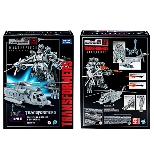 Hasbro Transformers Movie Masterpiece MPM-13 Blackout and Scorponok Action Figures, Gray,(F3094)