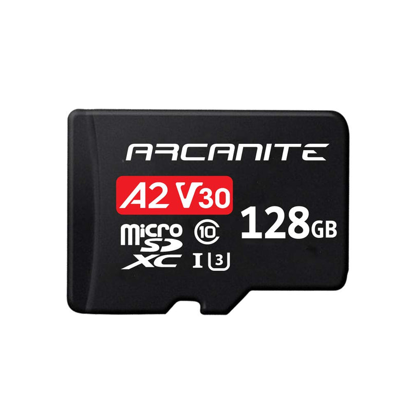 Nintendo Switch Pro Controller, Black + ARCANITE 128GB microSDXC Memory Card with Adapter - A2, UHS-I U3, V30, 4K, C10, Micro SD, Optimal read speeds up to 95 MB/s.