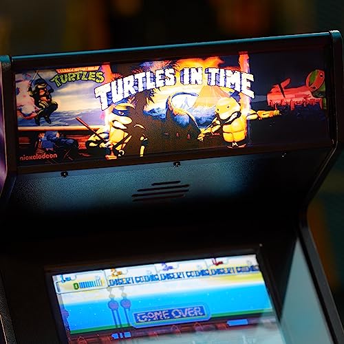 Quarter Arcades Official TMNT Turtles In Time 1/4 Sized Mini Arcade Cabinet by Numskull - Playable Replica Retro Arcade Game Machine - Micro Retro Console