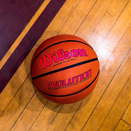 Wilson Evolution Game Basketball, Scarlet, Intermediate Size - 28.5"