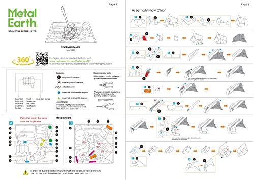 Fascinations Metal Earth Marvel Stormbreaker 3D Metal Model Kit Bundle with Tweezers