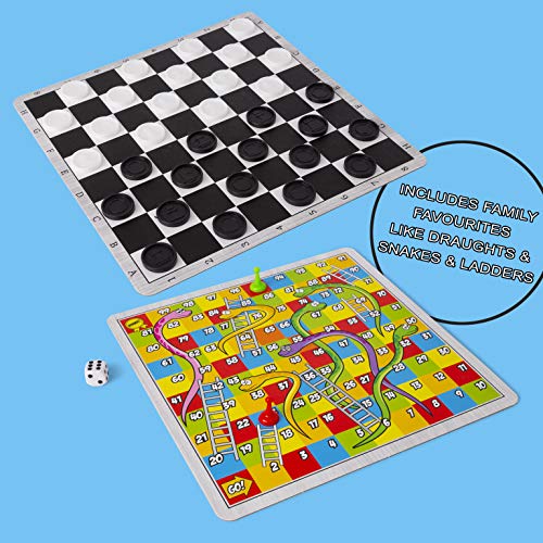 100 Classic Games Compendium - A Collection of Classic Family Board Games - Includes Chess, Draughts and Ludo