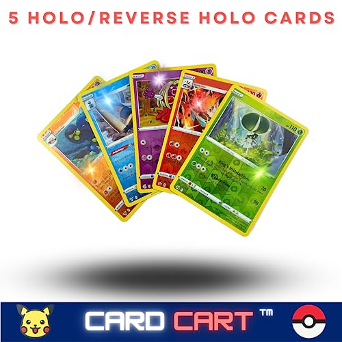 Card Cart - Pack of 50 Ultra Rare Card Bundle - Guaranteed 1 Ultra Rare and 5 Holo Shiny cards - Includes Card Cart Toploader - Compatible with Pokemon cards pack and dedicated deck card games