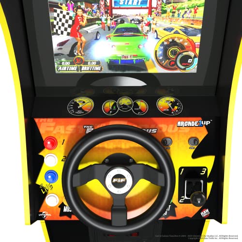 Arcade1Up FAF-A-300211 THE FAST & THE FURIOUS DELUXE ARCADE GAME, multicolour