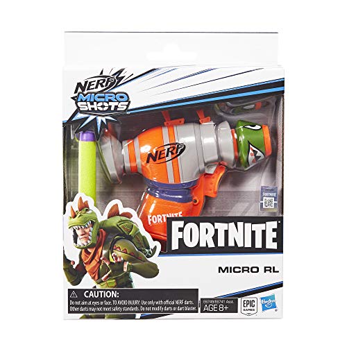 Nerf Fortnite RL MicroShots Dart-Firing Toy Blaster and 2 Official Elite Darts For Kids, Teens, Adults