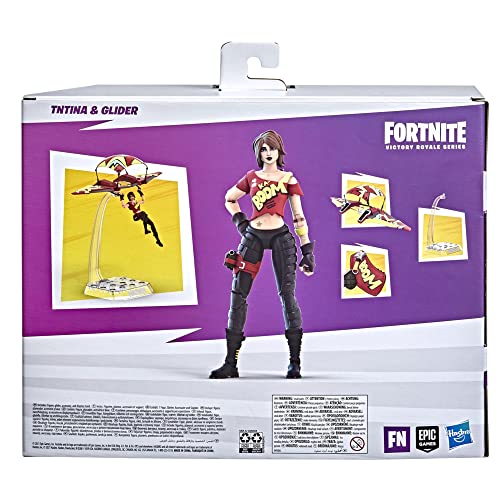 Hasbro Fortnite Victory Royale Series TNTina with Glider, 15 cm Collectable Action Figure with Accessories, from 8 Years, Multi