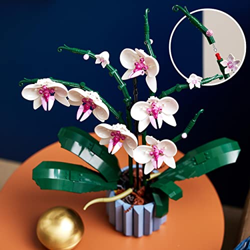 LEGO 10311 Icons Orchid Artificial Plant Building Set with Flowers, Home Décor Accessory for Adults, Botanical Collection, Gifts for Wife or Husband, Her and Him