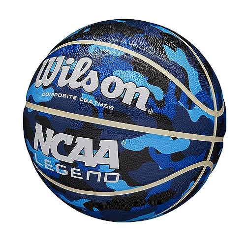 WILSON NCAA Legend Indoor/Outdoor Basketball - Blue Camo, Size 7-29.5"