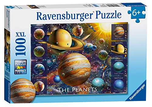 Ravensburger The Planets 100 Piece Jigsaw Puzzle with Extra Large Pieces for Kids Age 6 Years and Up