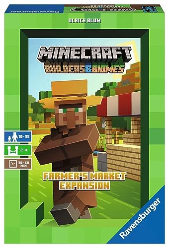 Ravensburger Minecraft Builders & Biomes Farmer's Market Expansion Pack - Strategy Board Game for Kids Age 10 Years Up (Requires Base Game)