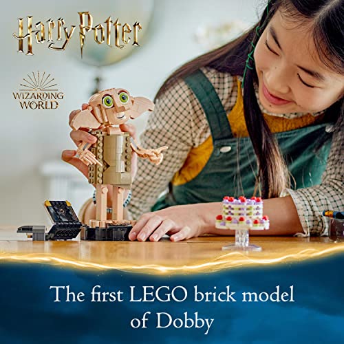 LEGO 76421 Harry Potter Dobby the House-Elf Set, Movable Iconic Figure Model, Toy or Bedroom Accessory Decoration, Character Collection, Gift for Girls, Boys, Teens and All Fans Aged 8+