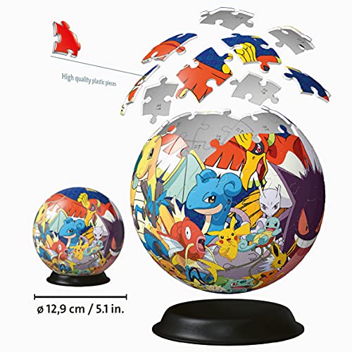 Ravensburger Pokemon 3D Jigsaw Puzzle Ball for Kids Age 6 Years Up - 72 Pieces - No Glue Required