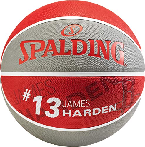 Spalding NBA Player James Harden SZ.7 (83-845Z) Basketballs, Youth Unisex, Grey/Red, 7
