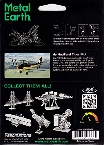 Metal Earth 3D model Havilland Tiger Moth