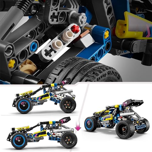 LEGO Technic Off-Road Race Buggy, Car Vehicle Toy for Boys and Girls aged 8 Plus Years Old, Rally Model Building Kit with Realistic Features, Small Gift for Kids 42164