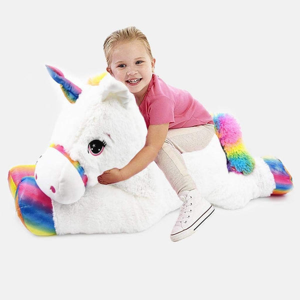 Giant Large Unicorn Stuffed Plush Super Soft Toy Lying Pony Unicorn Teddy