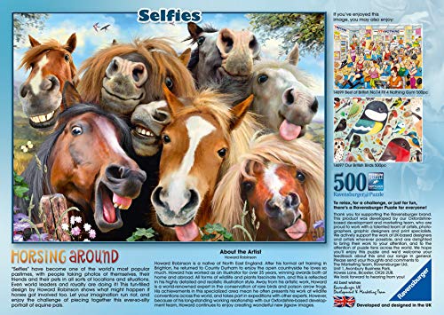 Ravensburger Selfies Horsing Around 500 Piece Jigsaw Puzzle for Adults & for Kids Age 10 and Up