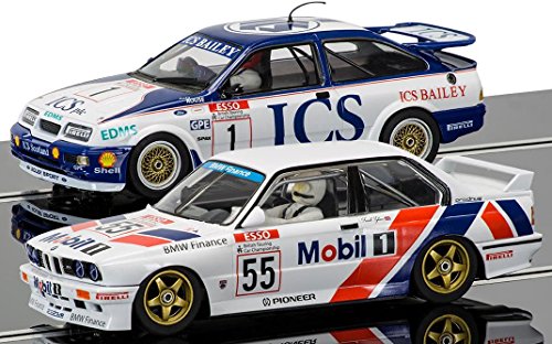 Scalextric C3693A Legends Touring Twinpack-Ford Sierra RS500 and BMW E30 Car, White