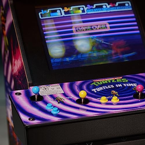 Quarter Arcades Official TMNT Turtles In Time 1/4 Sized Mini Arcade Cabinet by Numskull - Playable Replica Retro Arcade Game Machine - Micro Retro Console