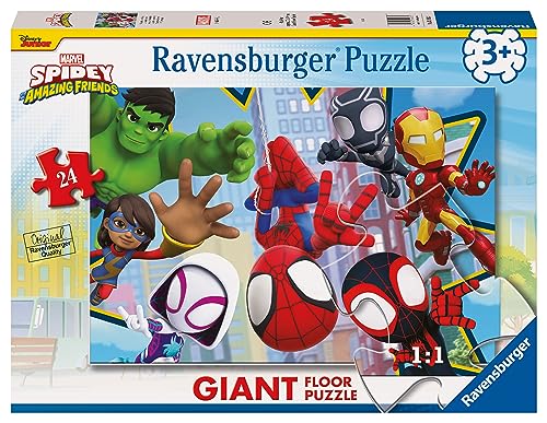 Ravensburger 3182 Marvel Spiderman Spidey & His Amazing Friends 24 Piece Giant Floor Jigsaw Puzzle for Kids Age 3 Years Up