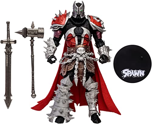 McFarlane Toys, Spawn Comic 7-inch Medieval Spawn Action Figure with 22 Moving Parts, Collectible Figure with Accessories and Collectors Stand Base – Ages 12+