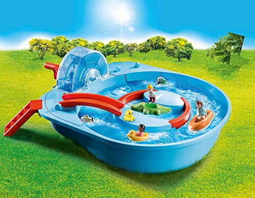 PLAYMOBIL 70267 1.2.3 AQUA Splish Splash Water Park, educational toy, indoor and outdoor water toy, exciting and fun water play, fun imaginative role play, playset suitable for children ages 1.5+
