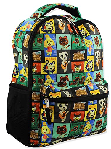 Nintendo Animal Crossing Kids 16 Inch School Backpack, Black, One Size, Nintendo Animal Crossing Kids 16 Inch School Backpack