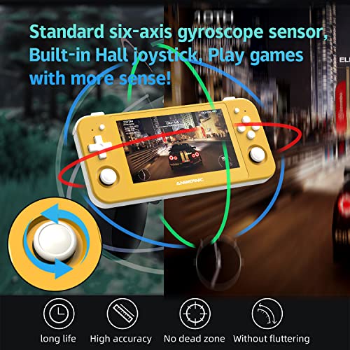 RG505 Handheld Game Console Android 12 Unisoc Tiger T618, 5G WiFi 4.2 Bluetooth 4.95-inch OLED touch screen 128G TF Card 3172 Classic Games