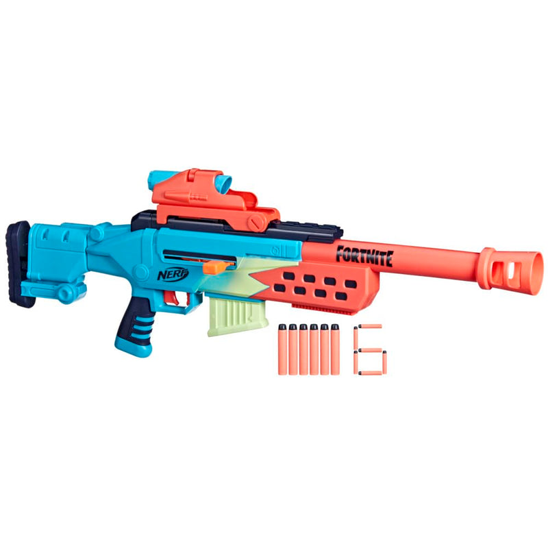 Nerf Fortnite Storm Scout Blaster, Nerf Scope, 6-Dart Clip, 6 Elite Nerf Darts, Bolt Action & Elite 2.0 50-Dart Refill Pack - Includes 50 Official Elite 2.0 Darts, Compatible With All Elite Blasters