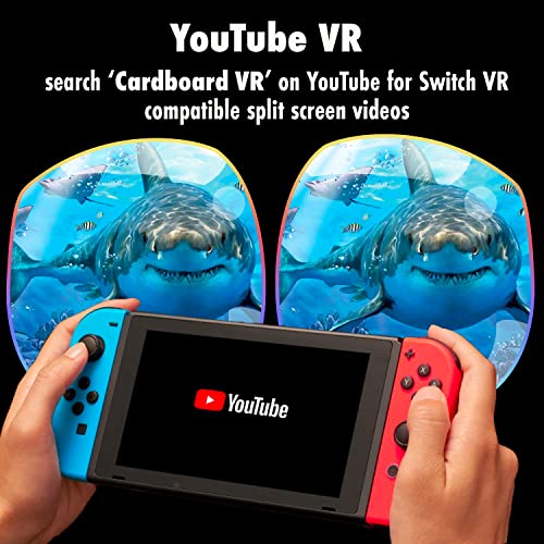 Orzly VR Headset designed for Nintendo Switch & Switch oled console with adjustable Lens for a virtual reality gaming experience and for Labo VR - Black - Gift boxed Edition
