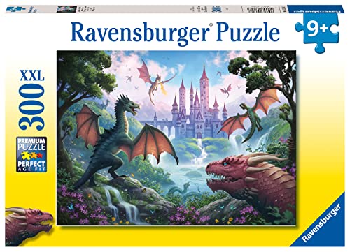 Ravensburger The Wrath of the Dragon Jigsaw Puzzle Jigsaw Puzzle for Adults and Children Age 9 Years Up - 300 Pieces