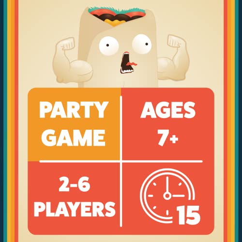 Throw Throw Burrito Card Game by Exploding Kittens - A Dodgeball Card Game - Fun Family Card Games for Adults, Teens & Kids, 2-6 Players