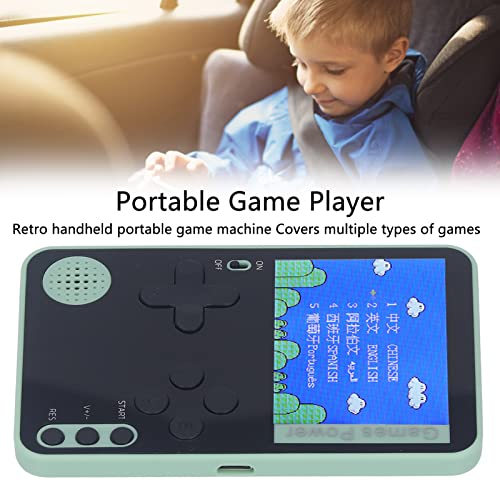 Cuifati Mini Handheld Game Console, 2.4inch Color Screen Retro Video Game Console with 500 Classic FC Games, 500MAH Rechargeable Battery Gameboy Support for TV Connection and 2 Players (Green)