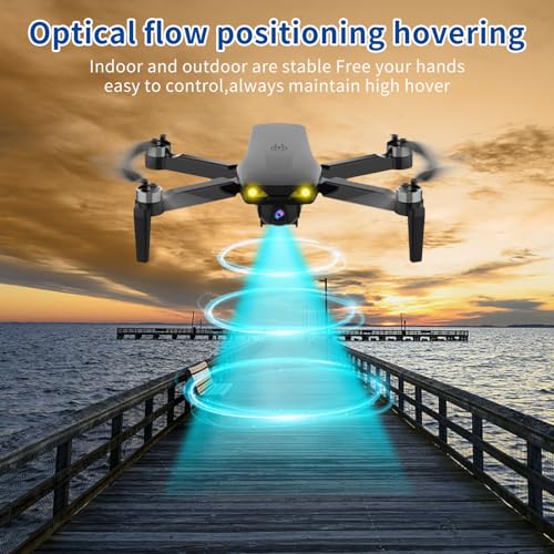 OBEST Lightweight Foldable Drone for Kids Adults with Camera, 720P HD FPV Foldable RC Quarcopter with Headless Mode, Tap Fly, 360 Degree Flips, Gesture Control, Gifts for Boys Girls-Black