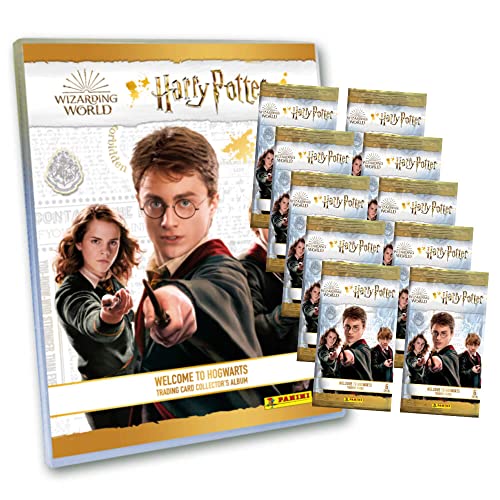 Panini Harry Potter Cards - Welcome to Hogwarts Trading Cards - Trading Cards Series 2 - Card Selection (1 Portfolio Folder + 10 Boosters)