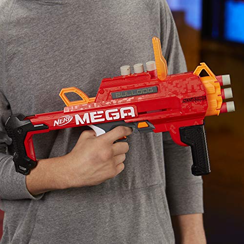 NERF E2657F07 Mega Bulldog Foam Blaster, Brown, Standard