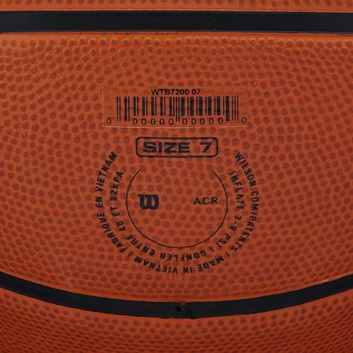 Wilson Basketball, NBA Authentic Series Model, Outdoor, Tackskin Rubber, Size: 7, Brown