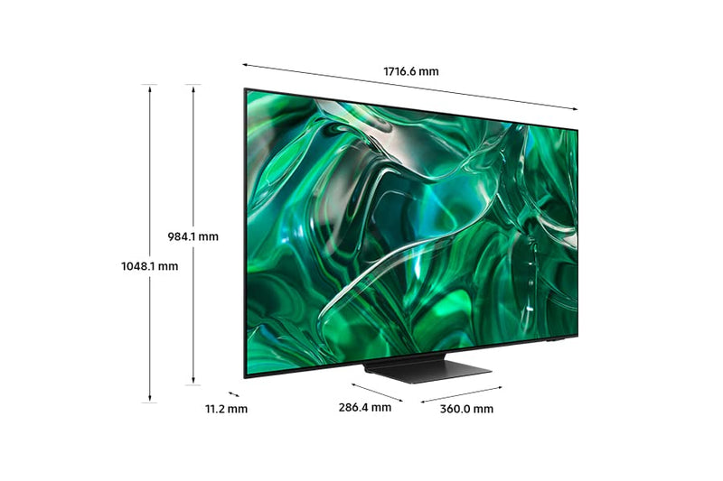 Samsung 77 Inch S95C 4K OLED HDR Smart TV (2023) OLED TV With Quantum Dot Colour, Anti Reflection Screen, Dolby Atmos Surround Sound, 144hz Gaming Software & Laserslim Design With Alexa