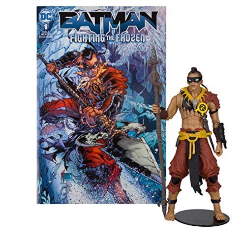 McFarlane DC Direct Page Punchers Robin 7 Action Figure - Unleash the Brave Warrior from an Icy Epic with Exclusive Batman Comic