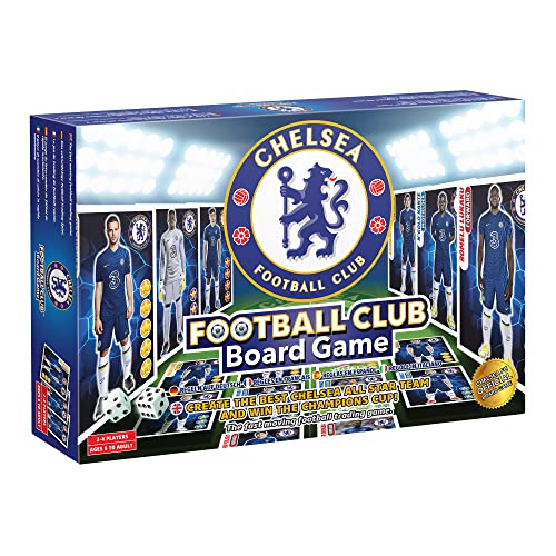 Official Chelsea Football Club Board Game By Football Billionaire | Family Board Games for Kids and Adults | Ages 6+| A Trading & Family Strategy Board Game for 2-6 Players as Seen on Dragon's Den