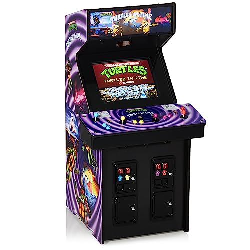 Quarter Arcades Official TMNT Turtles In Time 1/4 Sized Mini Arcade Cabinet by Numskull - Playable Replica Retro Arcade Game Machine - Micro Retro Console