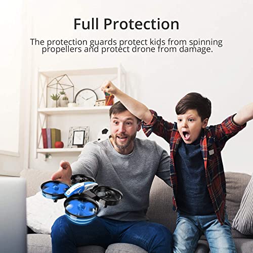 Holy Stone HS210 Mini Drone for Kids and Beginners RC Nano Quadcopter Indoor Small Helicopter Plane with Auto Hovering, 3D Flip, Headless Mode and 3 Batteries, Great Gift Toy for Boys and Girls, Blue