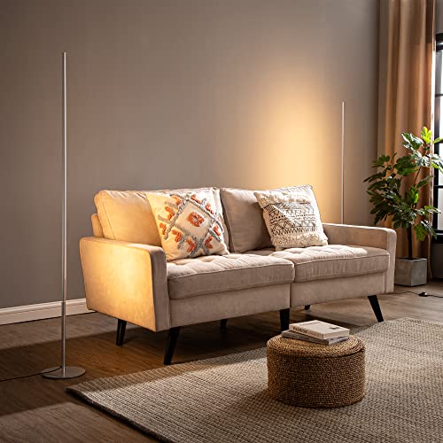 EDISHINE Modern LED Floor Lamp 2 Pack, 57.5" Minimalist Dimmable Standing Lamp,Tall Floor Lamps for Living Room, Bedroom, Office, 3000K Warm White Light