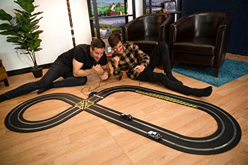 Scalextric 1980s TV - Back to the Future vs Knight Rider Race Set - Electric Race Car Track Set for Ages 5+, Slot Car Race Tracks - Includes: Cars, Track & Controllers - 1:32 Scale Race Sets