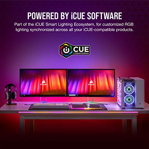 Corsair iCUE LS100 Smart Lighting Strip Expansion Kit 1.4 m (Individually Addressable LEDs, Built-In Light Diffusion, Easy Installation) Includes 1 x 1.4 m Strip