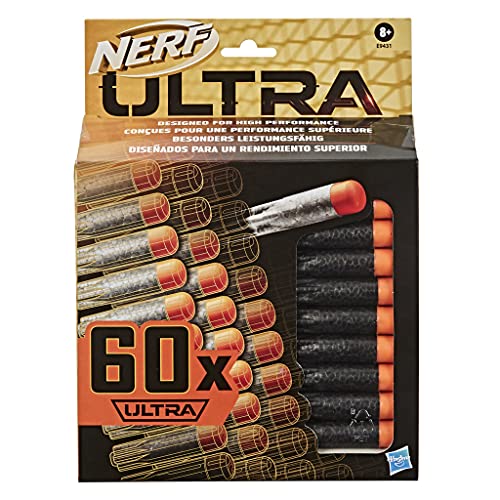 Nerf Ultra 60-Dart Refill Pack -- Includes 60 Official Ultra Darts -- Compatible Only Ultra Blasters, Multicolor, One Size (E9431)