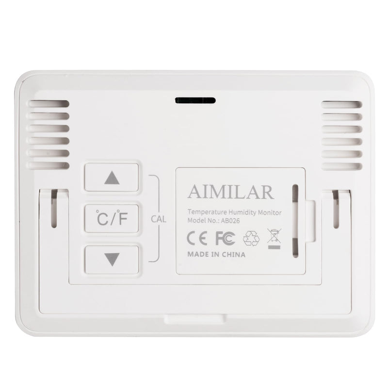 Humidity and Temperature Monitor - AIMILAR Digital Indoor Thermometer with High Low History, ℉ / ℃ Selectable, Easy to Use, Calibrate-able, Magnetic Option and Clear Display