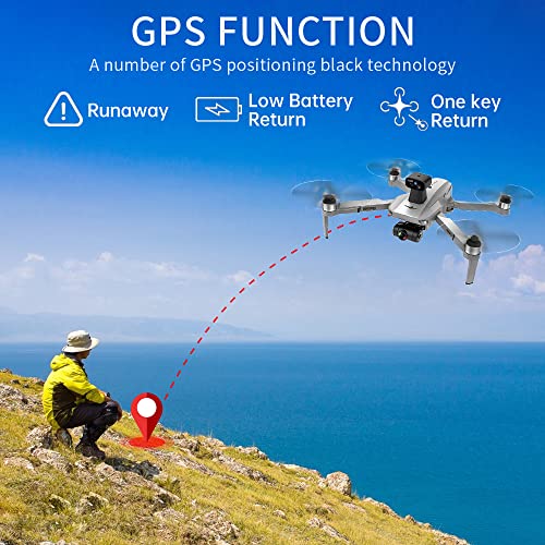 Teeggi KF102 MAX GPS Drones with Camera for Adults 4K HD, 360° Laser Obstacle Avoidance, 2-Axis Gimbal, Follow Me, FPV Professional Drone Quadcopter, 3 Batteries